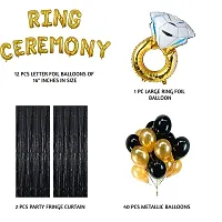 Modo Complete Decoration Combo for Engagement Party Decoration RING CERMONY - Golden  Black theme PARTY Combo (Set of 74)-thumb1