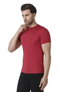 PURPLEHUEZ Solid Men Round Neck T-Shirt- Pack of 4-thumb2