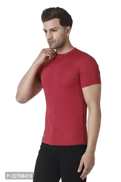 PURPLEHUEZ Solid Men Round Neck T-Shirt- Pack of 4-thumb3