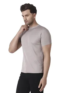 PURPLEHUEZ Solid Men Round Neck T-Shirt- Pack of 4-thumb2