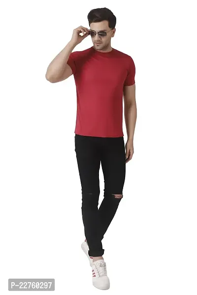 PURPLEHUEZ Solid Men Round Neck T-Shirt- Pack of 4-thumb4