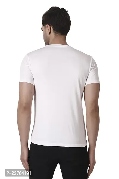 PURPLEHUEZ Solid Men Round Neck T-Shirt (Color WhiteBlack,Size M)-Pack of 2-thumb2