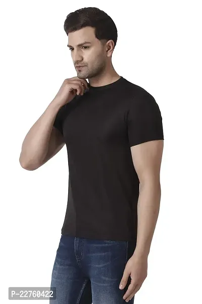 PURPLEHUEZ Solid Men Round Neck T-Shirt- Pack of 4-thumb3