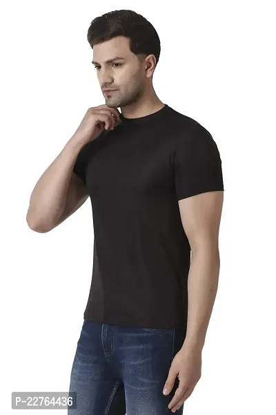 PURPLEHUEZ Solid Men Round Neck T-Shirt (Color WhiteBlack,Size XL)-Pack of 2-thumb3