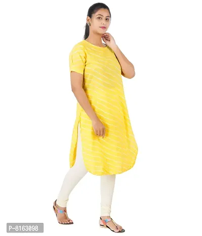 Hovom Women Cotton Pleated Straight Cut Kurta-thumb3