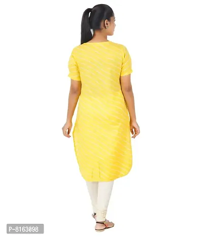 Hovom Women Cotton Pleated Straight Cut Kurta-thumb2