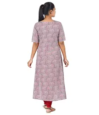 Hovom Cotton Floral Printed High Low Kurta-thumb1