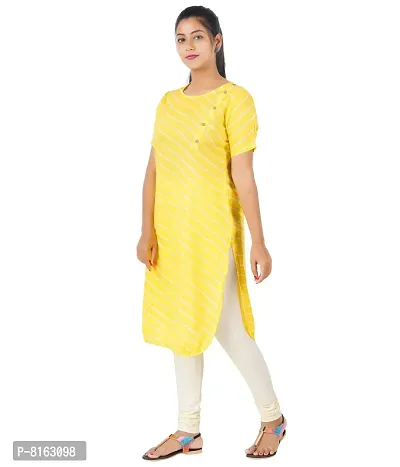 Hovom Women Cotton Pleated Straight Cut Kurta-thumb5