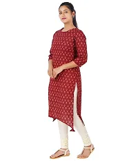 KYDA Cotton Straight Cut Kurta with Attractive Red Color-thumb2