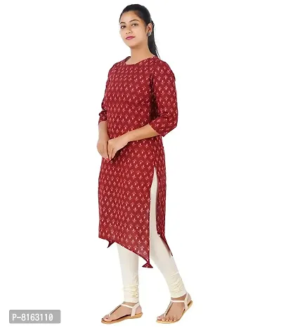 KYDA Cotton Straight Cut Kurta with Attractive Red Color-thumb3