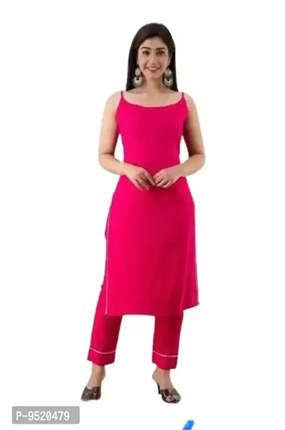 sleeveless kurti with lace border-thumb0