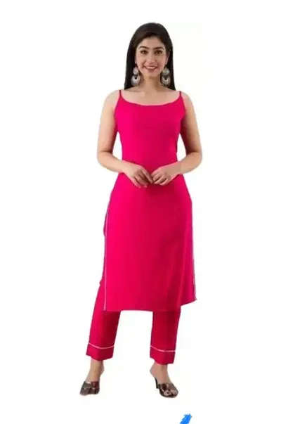 Stylish Rayon Solid Kurtas For Women