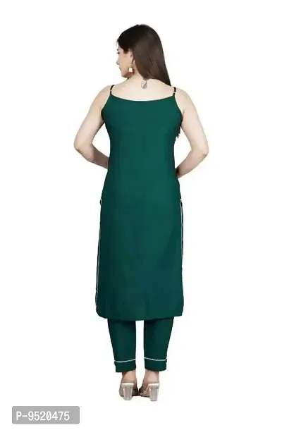 sleeveless kurti with lace border-thumb3