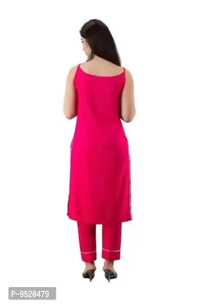 sleeveless kurti with lace border-thumb3