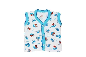 Akido Sleeveless Regular Fit Front Open Cotton Vest/Jhabla for Newborn Baby Boys  Girls-thumb3