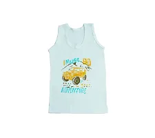 Akido Regular Fit Sleeveless Cotton Vest Cartoon Printed Combo of 3 for Baby Boys-thumb2