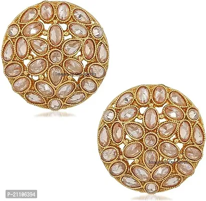 Stylish Golden Alloy Beads Studs Earrings For Women
