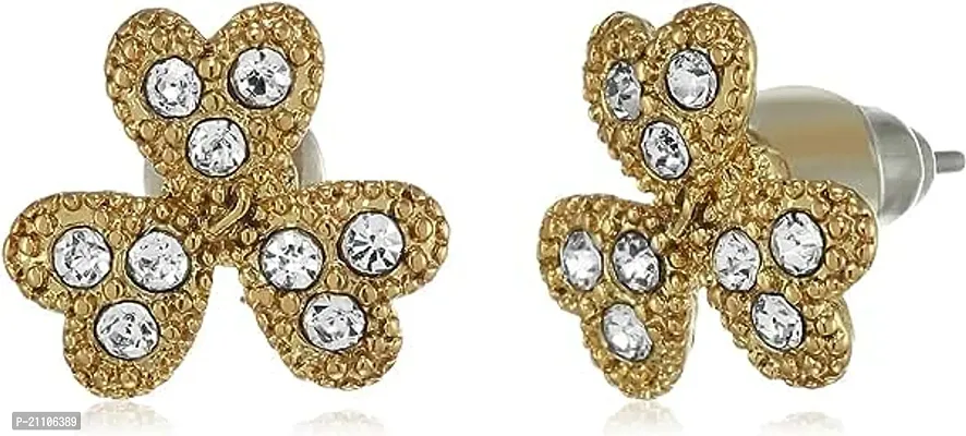 Stylish Golden Alloy Beads Studs Earrings For Women-thumb0