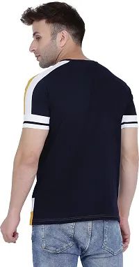 Reliable Cotton Colourblocked Tshirt For Men-thumb1
