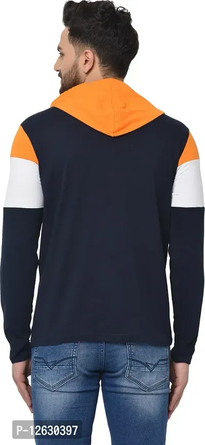 Reliable Cotton Blend Colourblocked Tshirt For Men-thumb5