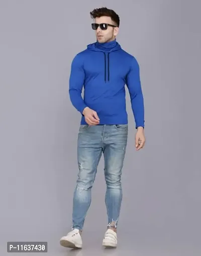 Classic Polycotton Solid Hoodie Tshirt for Men