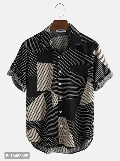 Digital Printed Cotton Unstitched Shirt Material For Men-thumb0