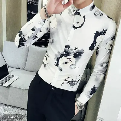 Digital Printed Cotton Unstitched Shirt Material For Men-thumb0