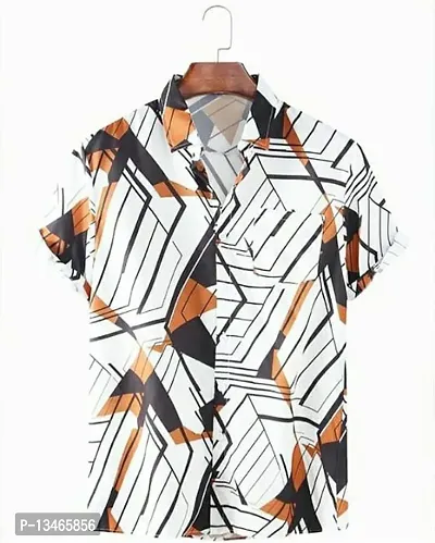 Digital Printed Cotton Unstitched Shirt Material For Men-thumb0