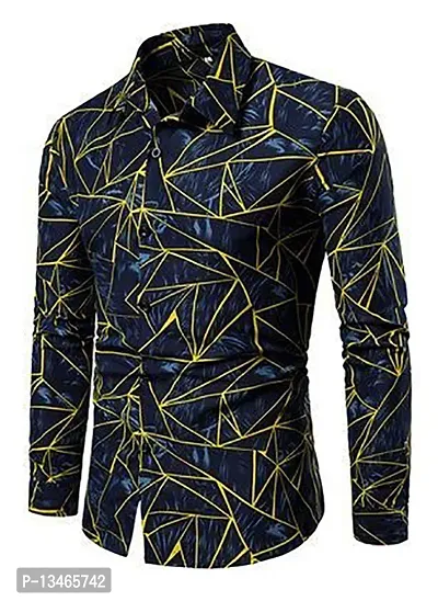 Digital Printed Cotton Unstitched Shirt Material For Men-thumb0