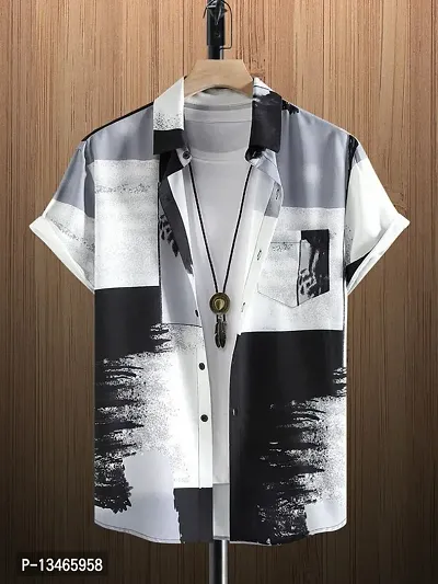 Digital Printed Cotton Unstitched Shirt Material For Men-thumb0