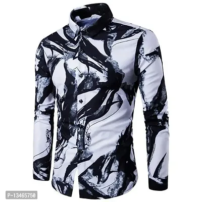 Digital Printed Cotton Unstitched Shirt Material For Men-thumb0