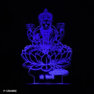 ONFLOW Shree Lakshmi Ji ONL101 3D Illusion Night Lamp (12 cm, Multicolour)