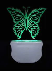 ONFLOW The Butterfly 3D Illusion Night Lamp is Extremely Cool and 3D Illusion Design Night Lamp (12 cm, Clear)-thumb1