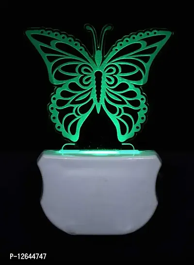 ONFLOW The Butterfly 3D Illusion Night Lamp is Extremely Cool and 3D Illusion Design Night Lamp (12 cm, Clear)-thumb2