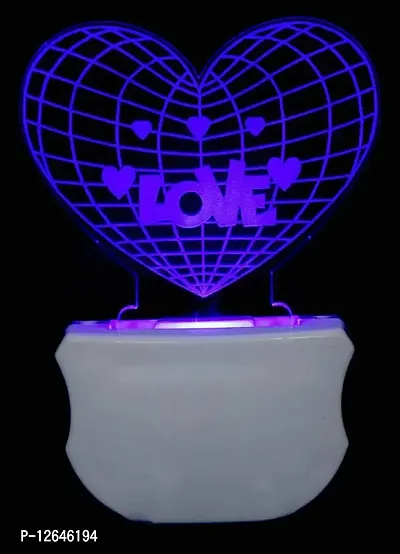 ONFLOW The Love Heart 3D Illusion Night Lamp Night Lamp (12 cm)
