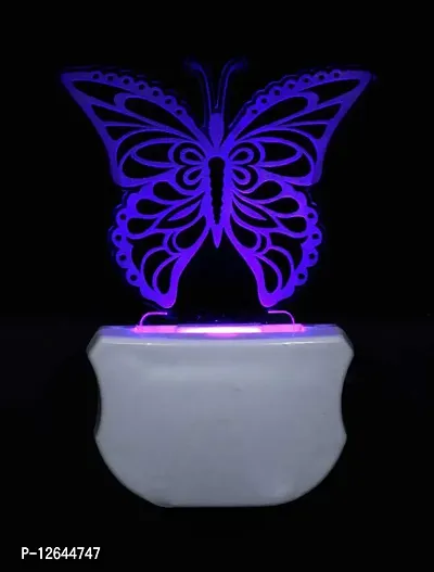 ONFLOW The Butterfly 3D Illusion Night Lamp is Extremely Cool and 3D Illusion Design Night Lamp (12 cm, Clear)-thumb3