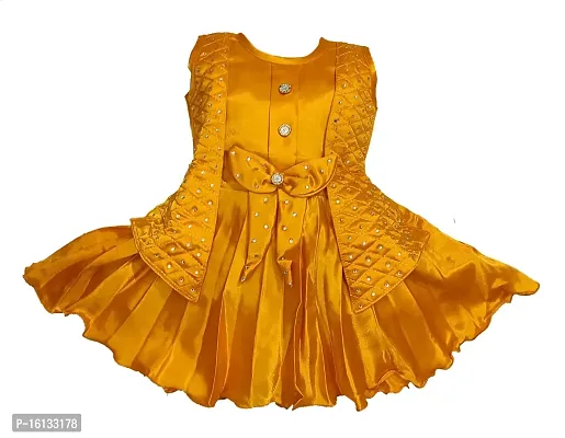 Maruf Dresses Desing Baby Girl's Party Dress | Frock | One Piece Yellow