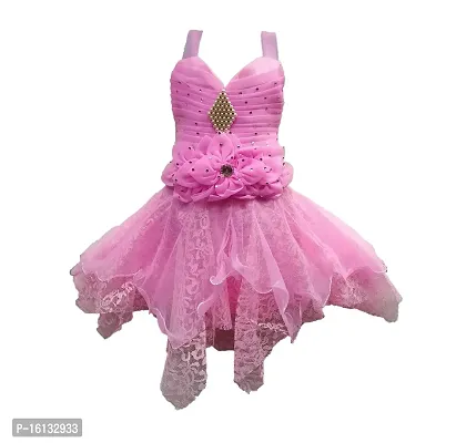 Maruf Dresses Selfdesign Baby Girl?s Party Dress/Frock