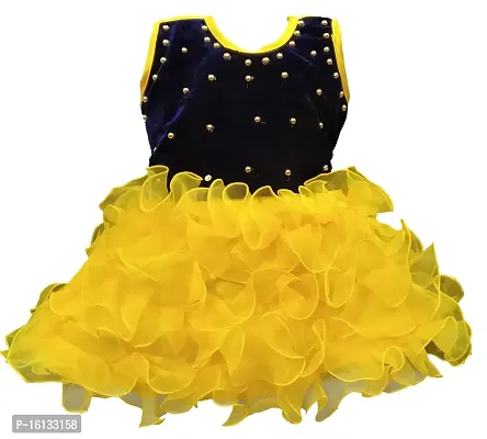 Maruf Dresses Desing Baby Girl's Party Dress | Frock | Gown Yellow