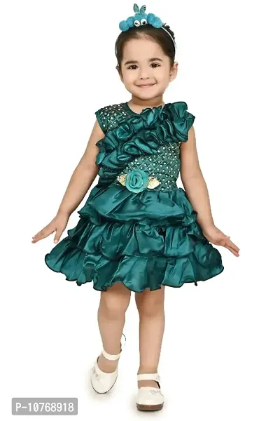 Latest Beautiful Satin Frock for Girls