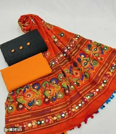 Beautiful Cotton Dress Material with Dupatta For Women