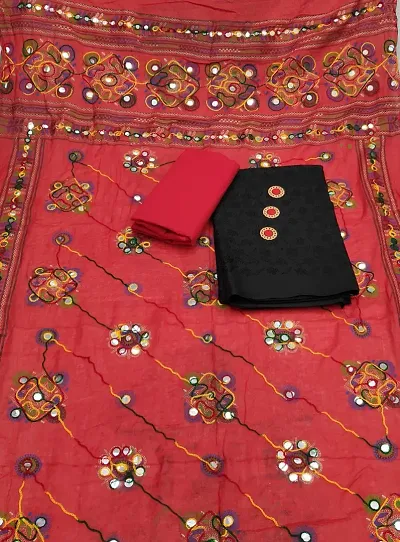 Elegant Self Design Dress Material with Dupatta For Women