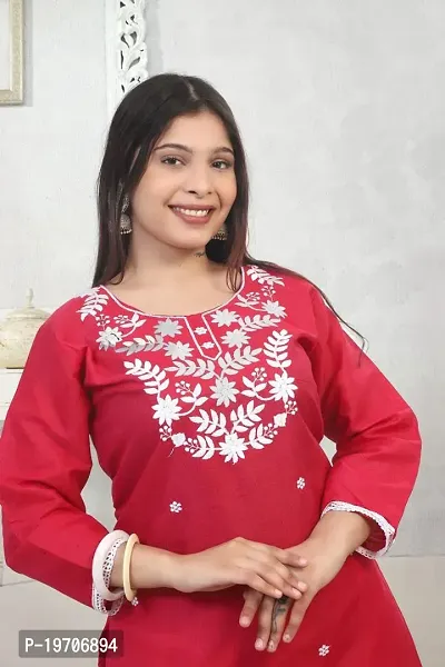 Fancy Cotton Kurta Set For Women-thumb3