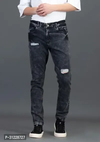 Stylish Denim Solid Jeans for Men-thumb0