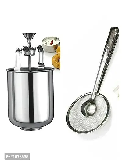 Stainless Steel Medu Vada Maker With Stand, Menduwada Machine, Mendu Wada Maker, Medu Vada Maker Machine, Free 2 In 1 Stainless Steel Fry Tool