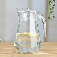 Duck Water Jug with Plastic Cap | Duck Pot 1.3L Glass Pitcher with Plastic Lid | Drinking Beverage Jug | Glass Water Jug for Home Use (1300 ML, Pack of 1)-thumb4