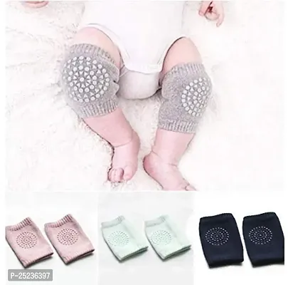 Baby Knee Pads for Crawling, Anti-Slip Padded safety Protector | (1PAIR) multi Baby Knee Pads-thumb2