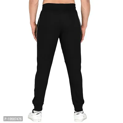 FLICKER HOODS Solid Black Track Pants 4XL-thumb5