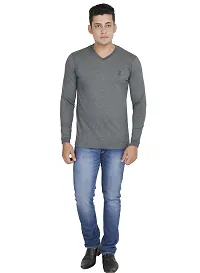 FLICKER HOODS Basic Solid Men's Half Sleeve Tee's_M-thumb1