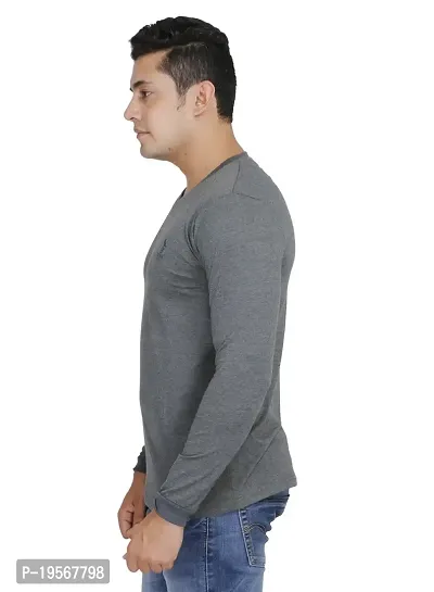 FLICKER HOODS Basic Solid Men's Half Sleeve Tee's_M-thumb4